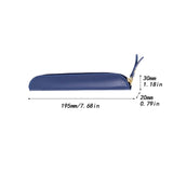 Maxbell Pencil Case Thin Retro Style Aesthetic Pen Bag for Boys Girls Makeup Office Blue