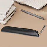 Maxbell Pencil Case Thin Retro Style Aesthetic Pen Bag for Boys Girls Makeup Office Black