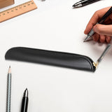 Maxbell Pencil Case Thin Retro Style Aesthetic Pen Bag for Boys Girls Makeup Office Black