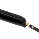 Maxbell Pencil Case Thin Retro Style Aesthetic Pen Bag for Boys Girls Makeup Office Black