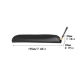 Maxbell Pencil Case Thin Retro Style Aesthetic Pen Bag for Boys Girls Makeup Office Black