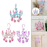 Maxbell Hanging Drying Rack Laundry Drying Rack Windproof for Baby Clothes Socks Bra Blue