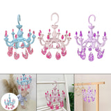 Maxbell Hanging Drying Rack Laundry Drying Rack Windproof for Baby Clothes Socks Bra Blue