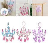 Maxbell Hanging Drying Rack Laundry Drying Rack Windproof for Baby Clothes Socks Bra Blue