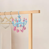 Maxbell Hanging Drying Rack Laundry Drying Rack Windproof for Baby Clothes Socks Bra Blue