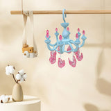 Maxbell Hanging Drying Rack Laundry Drying Rack Windproof for Baby Clothes Socks Bra Blue