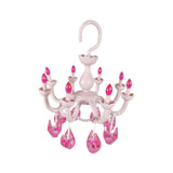 Maxbell Hanging Drying Rack Laundry Drying Rack Windproof for Baby Clothes Socks Bra Pink