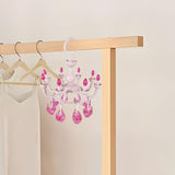 Maxbell Hanging Drying Rack Laundry Drying Rack Windproof for Baby Clothes Socks Bra Pink