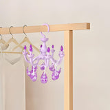 Maxbell Hanging Drying Rack Laundry Drying Rack Windproof for Baby Clothes Socks Bra Purple