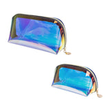 Maxbell Iridescent Holographic Makeup Bag for Diaper Vacation Gift Travel Essentials 22cmx8cmx11cm