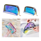 Maxbell Iridescent Holographic Makeup Bag for Diaper Vacation Gift Travel Essentials 22cmx8cmx11cm