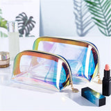 Maxbell Iridescent Holographic Makeup Bag for Diaper Vacation Gift Travel Essentials 22cmx8cmx11cm
