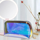 Maxbell Iridescent Holographic Makeup Bag for Diaper Vacation Gift Travel Essentials 22cmx8cmx11cm