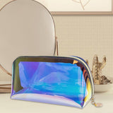 Maxbell Iridescent Holographic Makeup Bag for Diaper Vacation Gift Travel Essentials 22cmx8cmx11cm