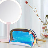 Maxbell Iridescent Holographic Makeup Bag for Diaper Vacation Gift Travel Essentials 18cmx7.5cmx9cm