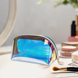 Maxbell Iridescent Holographic Makeup Bag for Diaper Vacation Gift Travel Essentials 18cmx7.5cmx9cm
