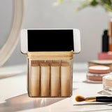 Maxbell Makeup Holder Dustproof Cover Anti Slip Desktop Organizer for Dresser Vanity for Lipstick