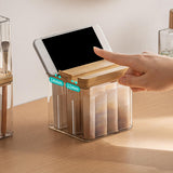 Maxbell Makeup Holder Dustproof Cover Anti Slip Desktop Organizer for Dresser Vanity for Lipstick