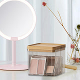 Maxbell Makeup Holder Dustproof Cover Anti Slip Desktop Organizer for Dresser Vanity for Makeup Pad