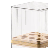 Maxbell Makeup Holder Dustproof Cover Anti Slip Desktop Organizer for Dresser Vanity for Brushes