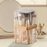 Maxbell Makeup Holder Dustproof Cover Anti Slip Desktop Organizer for Dresser Vanity for Brushes