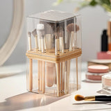 Maxbell Makeup Holder Dustproof Cover Anti Slip Desktop Organizer for Dresser Vanity for Brushes