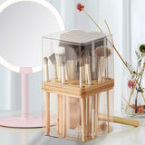 Maxbell Makeup Holder Dustproof Cover Anti Slip Desktop Organizer for Dresser Vanity for Brushes
