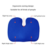 Maxbell Memory Foam Seat Cushion Breathable Gaming Chairs Butt Pillow Coccyx Cushion Blue