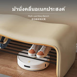 Maxbell Modern Shoe Bench, Entryway Bench with Metal Shoe Rack, Designer Multi-Functional Upholstered Long Bench for Bedroom, Hallway, Closet, Sofa Ottoman, Wall Bench, Multiple hues Sizes 80cm