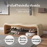 Maxbell Modern Shoe Bench, Entryway Bench with Metal Shoe Rack, Designer Multi-Functional Upholstered Long Bench for Bedroom, Hallway, Closet, Sofa Ottoman, Wall Bench, Multiple hues Sizes 100cm