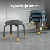 Maxbell Creative Stackable Round Stool, Modern Luxury Small Ottoman with Latex padding, Steel Frame, Living Room Entryway Shoe Bench, Soft Seat for Sofa & Coffee Table, Space-Saving Multipurpose Coffee Velvet