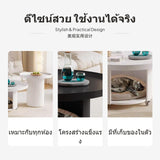 Maxbell 2-Piece Modern Cream design Coffee Table Set, French circular table, PetCompatible Small Space Living Room Accent Table, Metal Movable Sofa Side Table, Light Luxury, Gray Black