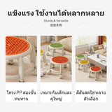 Maxbell 5-Wheel rotating Kids Shower Stool, polypropylene resin Portable Rolling Seat with Anti-Slip Pad, Breathable Design, Multipurpose Small Stool for Bathroom, Home Cleaning, Orange Yellow