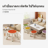 Maxbell 5-Wheel rotating Kids Shower Stool, polypropylene resin Portable Rolling Seat with Anti-Slip Pad, Breathable Design, Multipurpose Small Stool for Bathroom, Home Cleaning, Orange Yellow