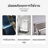 Maxbell Stainless Steel Low Stool, Waterproof Small Bench, Anti-Slip Bathroom Stool, Thickened Metal Stool for Kitchen, Elderly & Factory Table, 3 Height choices, Optional Bamboo/Cane pad 30cm