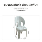 Maxbell 2-Pack Shell Shaped Plastic Chair Set for children Adults, Thickened Stable Backrest Stools, Non-Slip, Creative Modern design, No Assembly, Multi-Color Option, Living Room & Tea Table 1 Pack Gray