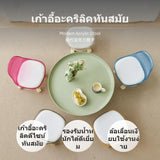 Maxbell 2-Piece Transparent Acrylic Stool Set with casters, Ergonomic Backrest & Soft padding, Modern Minimalist Small Rolling Chair for Home, Kids, Multi-Function, Moveable Green