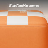 Maxbell Small Wooden Stool, paw-resistant Resistant Leather Upholstery, Modern Minimalist Design, Multi-Height Padded Footstool, nesting Ottoman, connectable design Accent for Living Room, Entryway, Bedroom Light Gray 35H