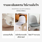 Maxbell Plastic Backrest Stool, Thickened Stackable Small Chair for Home, Kids & Adults, Slip-Resistant Lightweight Accent Seat, Modern Luxury design for Living Room, Entryway, Tea Table Taro Purple Shell