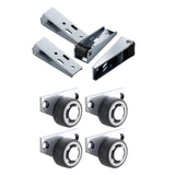 Maxbell 4 Pieces Casters Replacement Silent for Cabinet Wooden Gate Furniture Repair 0.8inch wheel