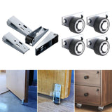 Maxbell 4 Pieces Casters Replacement Silent for Cabinet Wooden Gate Furniture Repair 0.8inch wheel