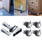 Maxbell 4 Pieces Casters Replacement Silent for Cabinet Wooden Gate Furniture Repair 0.8inch wheel