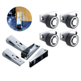 Maxbell 4 Pieces Casters Replacement Silent for Cabinet Wooden Gate Furniture Repair 0.8inch wheel