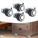 Maxbell 4 Pieces Casters Replacement Silent for Cabinet Wooden Gate Furniture Repair 1.25inch  wheel