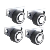 Maxbell 4 Pieces Casters Replacement Silent for Cabinet Wooden Gate Furniture Repair 1.25inch  wheel