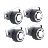 Maxbell 4 Pieces Casters Replacement Silent for Cabinet Wooden Gate Furniture Repair 1.25inch  wheel