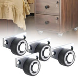 Maxbell 4 Pieces Casters Replacement Silent for Cabinet Wooden Gate Furniture Repair 1.25inch  wheel
