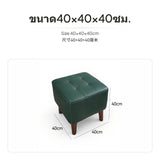 Maxbell Genuine Leather Ottoman Stool Genuine Leather Ottoman Stool, sturdy Wood Frame, Modern Square Leather Footrest, Multipurpose Shoe Bench for Living Room, Makeup, Entryway, personalized hues Available, No Assembly Needed Brown