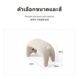 Maxbell Yellow Cat Ottoman Bench, creature Shaped Shoe Stool, Sherpa Upholstered Entryway Seat, Soft Sponge padding, Non-Slip Feet, 41cm Small Modern Accent for Bedroom, Living Room, Hallway Light Blue