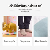 Maxbell Creative creature Ottoman for children Adults, Elephant Cartoon Footstool, Plush Shoe Changing Bench, Multi-Function Decorative Stool, sturdy Wood Frame & Linen Cover, Living Room Entryway Bedroom Elephant Green